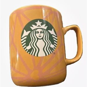 Starbucks Valentine's Day Mug 2021 - Orange and Pink - 15oz Coffee Tea Mug | EUC